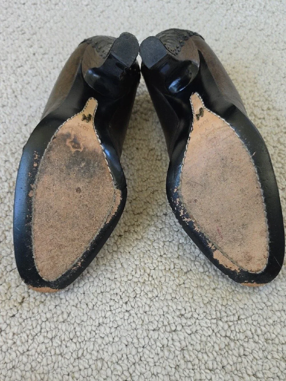 Vince Camuto Bronze Metallic Lace-Up Heels with Black Ribbon